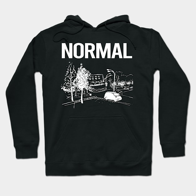 Cityscape Sketch Normal Hoodie by flaskoverhand